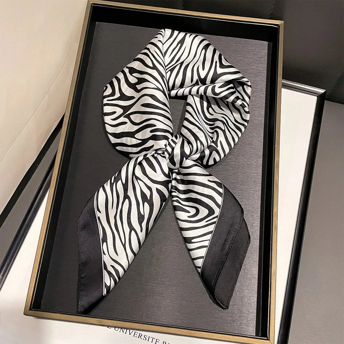 2025 New Paisley Print Silk Scarf for Women Square Hijab Soft Neck Tie Female Fashion Decoration Silk Headscarf 70*70cm Kerchief