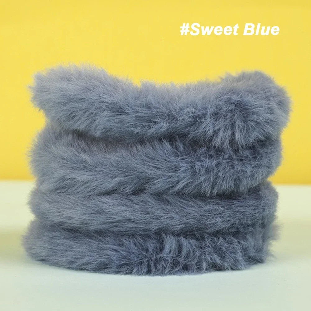 1m Plush Rabbit Hair Twisting Rod Color Fur Ribbon Tapes Rod DIY Gift Plush Twist Wire Stick Dog Toy Handmade Sewing Accessories