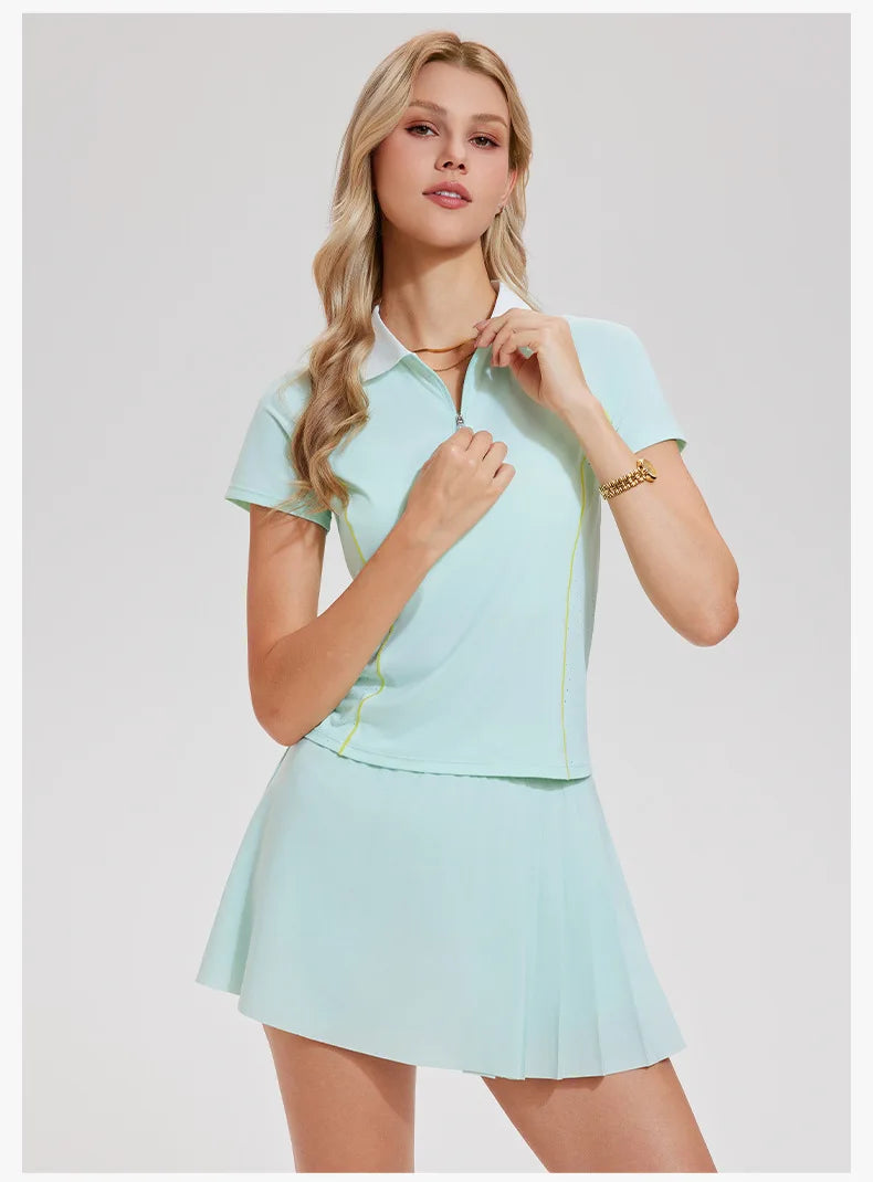 WESTSHAN EU US Size Women A-Line High-Waisted Safty Shorts Pleated Skirt Pickball Tennis Jogger Badminton Golf Sports Skirt