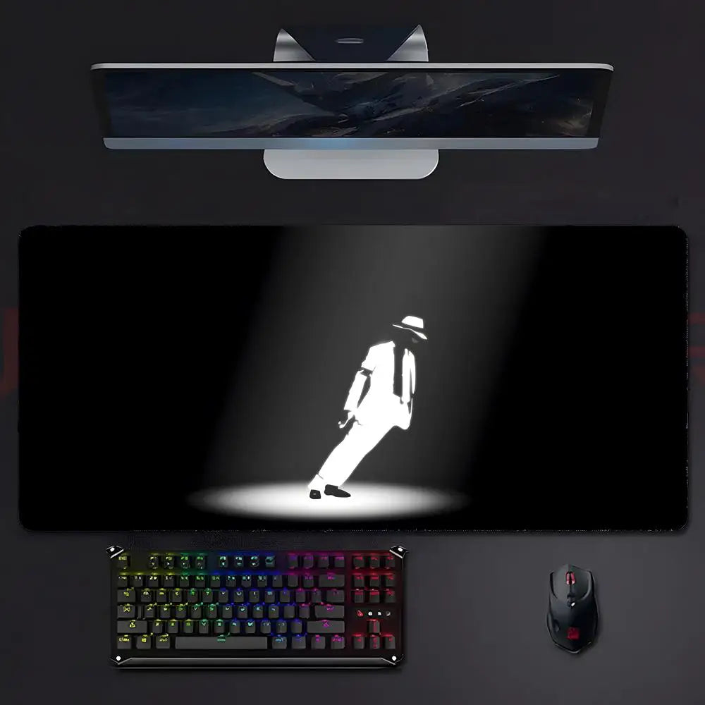 Pop Music M-Michael Jackson Mouse Pad Mousepad Large Gaming LockEdge Thickened PC Table Desk Mat