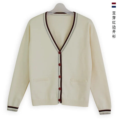 Japanese JK Uniform Cardigan Class Uniform British Student School Uniform Knitted Sweater