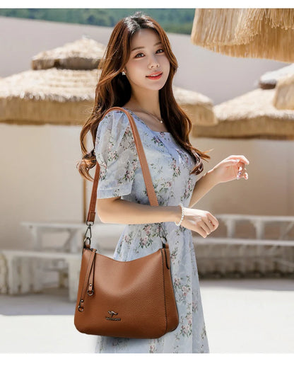 Luxury Leather Large Capacity Handbags Women Bags Designer Tote Bag Shoulder Crossbody Sac Ladies Shopping Messenger Bags