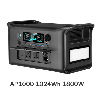 CTOLITY 2400W Power Station With 200W Solar Panel 20.5V USB TYPE-C Portable Power Bank 1024Wh Lifepo4 Battery Charging Station
