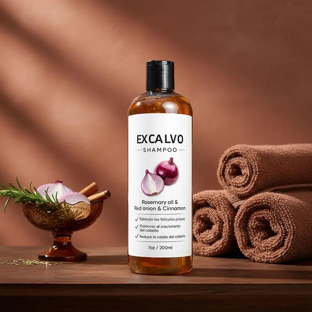 Rosemary Red Onion Shampoo 200ml Men's Thickening Nourishing Moisturizing Hair Care Oil-control for Dry Damaged Hair Daily Use