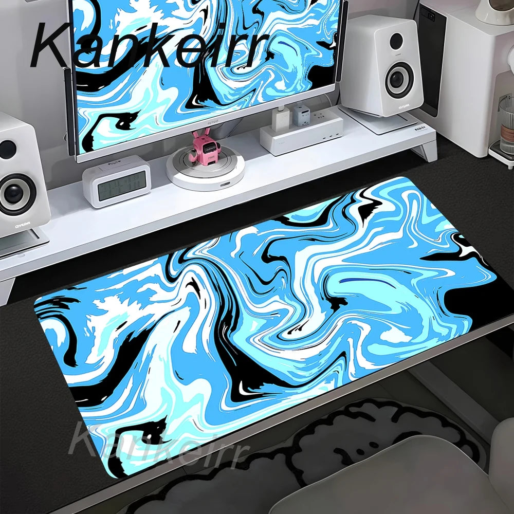 90x40cm Non-Slip Rubber Gamer Mouse Mat Gaming Mouse Pad Strata Liquid Desk Mat XXL Computer Keyboard Table Pad Large Mousepad