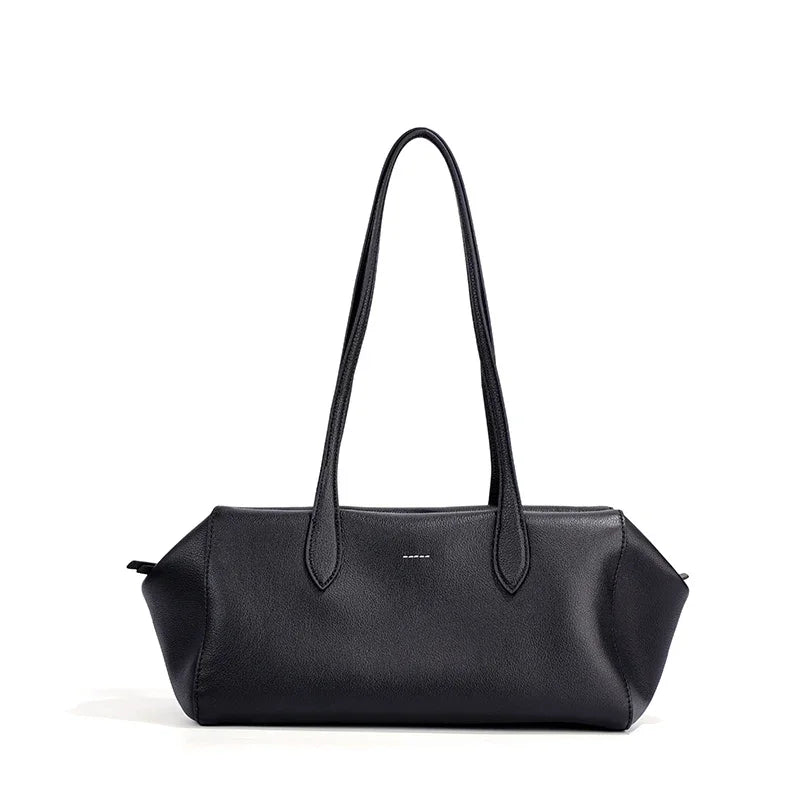 New Women's Natural Suede Leather long handle Shoulder Bag Luxury Designe Genuine Suede Leather Handbags Shopping Underarm Bag