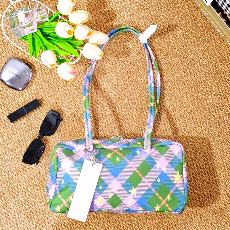 Brand Nylon Bowling Tote Bag Women Luxury Large Capacity Simple Versatile Shoulder Purse Ultralight Zipper Commuting Travel Bag