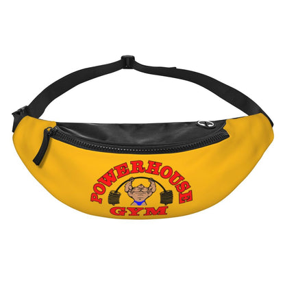 Powerhouse Gym Fanny Bag Custom Bodybuilders Fitness Crossbody Waist Pack Men Women Cycling Camping Phone Money Pouch