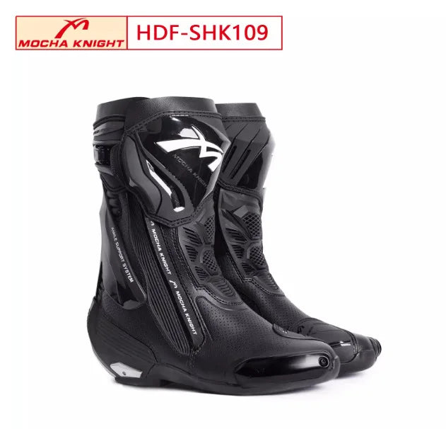 Men's Summer Breathable Racing Boots MOCHA SH109 Motorcycle Boots Breathable Women's Off-road Racing CE Certified Riding Boots