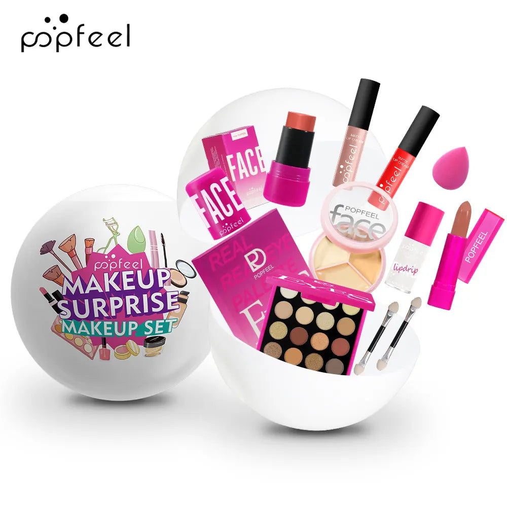 POPFEEL Spherical Packaging Makeup SetMaking It a Creative Gift Box Suitable Beginners, Perfect for Birthdays And Holidays.