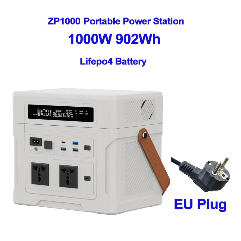 4020WH 1200W Portable Power Station 902WH 1000W Lifepo4 Battery Pure Sinve Wave Solar Generator for Emergency Power Supply