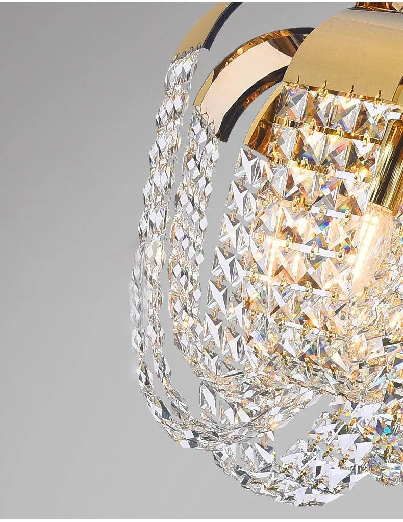 2025 New Home DecorationPendant Lights Luxury Crystal Living Room Chandelier Bedroom Pendant Lamp Ceiling Light  Indoor Lighting