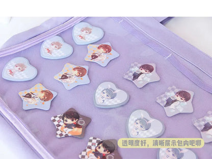 Fashion New Canvas Ita Bag Large Capacity Cartoon Tote Bags for Women Transparent Shoulder Bags Teenage Girls Japanese