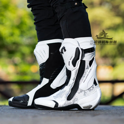 MOCHA Off-Road Riding Boots Ankle & Shin Impact Protection Non-Slip Wear-Resistant Sole for Track Enduro Competitive Riding