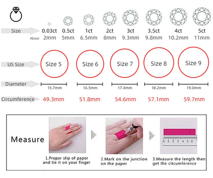 So-Bling 925 Sterling Silver Rings 5ct Moissanite Ring with Gra Certificate for Women's Elegant Fine Gift Party Jewelry