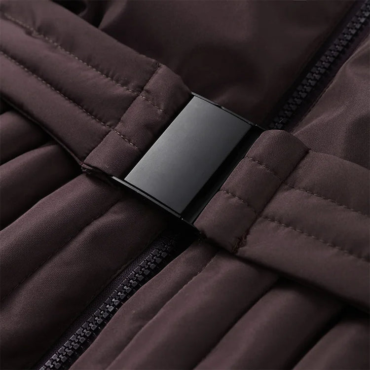 Detachable Sleeve Hooded Quilted Jackets 2026 Winter Ladies Solid 2-in-1 Zippers Waistcoat Cotton Coats Women's Warm Outwear