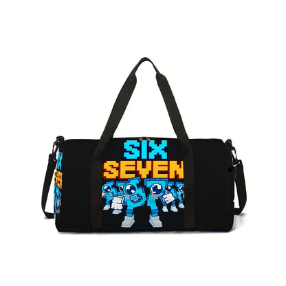 Classic Popular Funny Novelty 67 six seven 3D Printed Travel Bags Barrel Shape Crossbody Bag Outdoor Sports Bags Gym Yoga Bag
