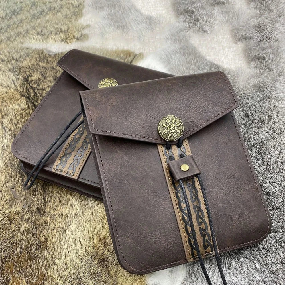 Medieval Nordic Viking Style Outdoor Bag Retro Cosplay Accessory Ideal for Daily Storage