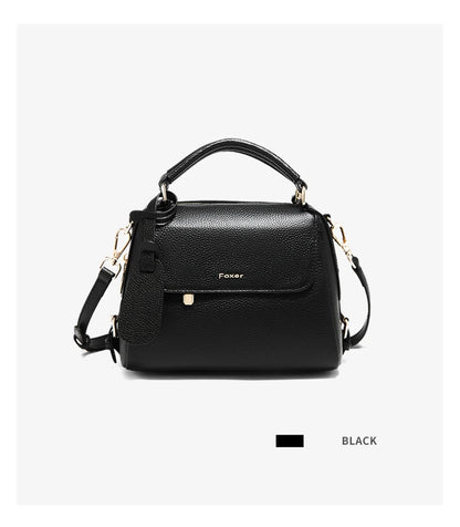 FOXER 2026 Fashion Women's Handbag Cow Leather Lady Shoulder Bag Light Luxury Crossbody Bag for Daily & Commute