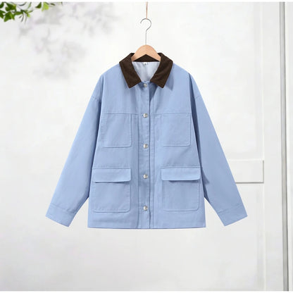 Faux Leather Bomber Jacket Oversized Collared Long Sleeve 2026 Spring Edgy Women Faux Leather Coat Fashion  Bold Lady Outerwear