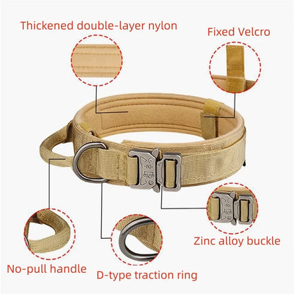 Strong Tactical Dog Collar Metal Buckle Collar for Dog Pet Product Nylon Medium Large Dog Training Neck Collars Pet Accessories