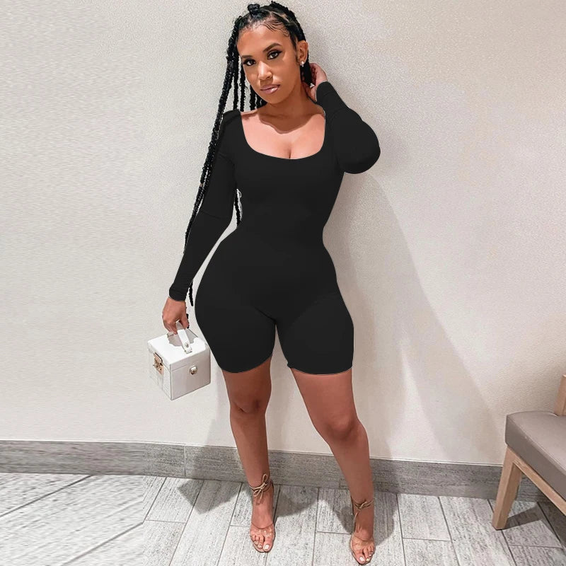 2000s Sexy Vintage Elegant style Women High Street Autumn emo Long Sleeve Bodycon Streetwear Jumpsuit Overall One Piece Outfits