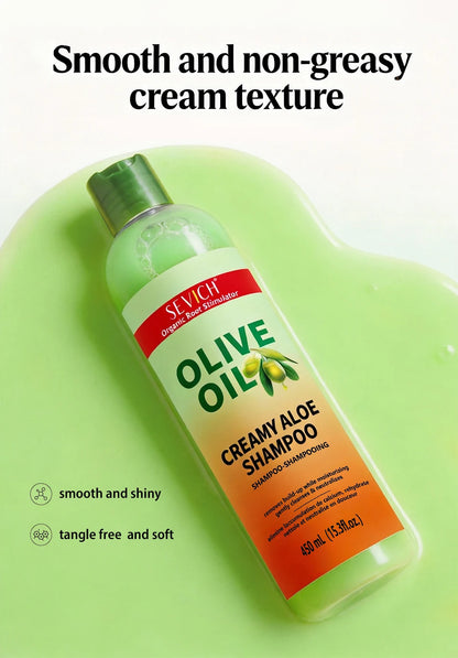 Olive Oil Shampoo 450ml Deep Cleansing Dandruff Removal Shampoo Oil Control Prevents Hair Breakage Scalp Cleansing Hair Care