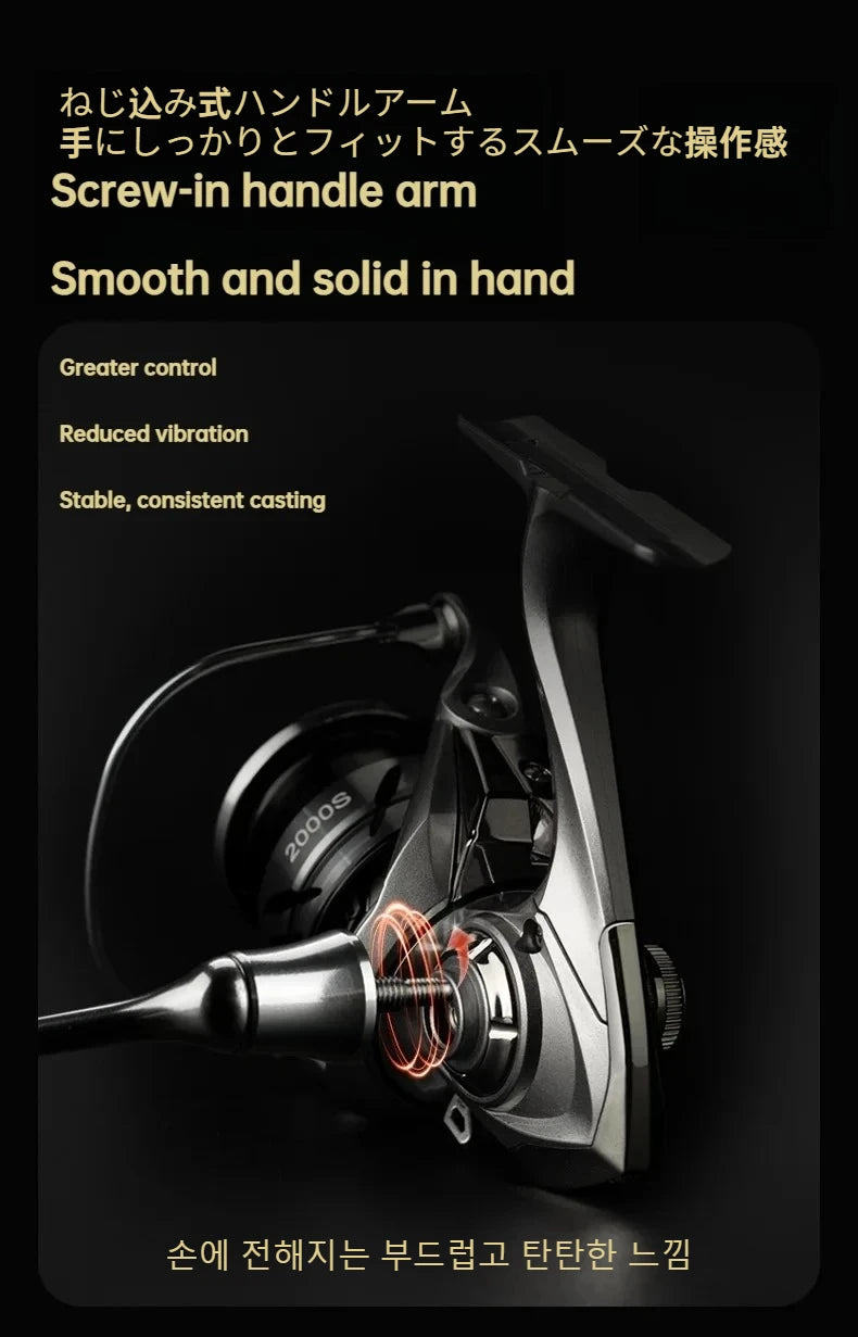 Ultralight Carbon Spinning Reel 1000S–1200S 5.2:1 Gear Ratio 9kg Max Drag  Micro Lure Fishing Reel for Freshwater   Saltwater