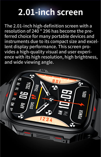 Electronic Smart Watch BT Call Heart Rate Monitor Smartwatch Fitness Tracker Waterproof Sport Watches for Man Woman Android 2026