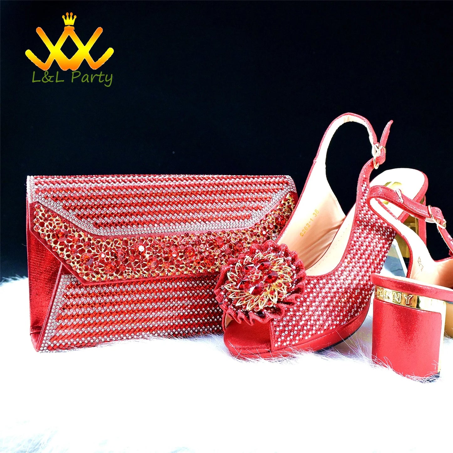 2024 Special New Arrivals Italian Women Shoes and Bag to Match in Green Color with Platform Shinning Crystal Sandal for Wedding