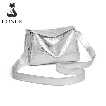 FOXER 2026 Summer New Women's Shoudle Bag Genuine Leather Fashion Female Crossbody Bag Luxury Ladies Bag for Commute & Daily