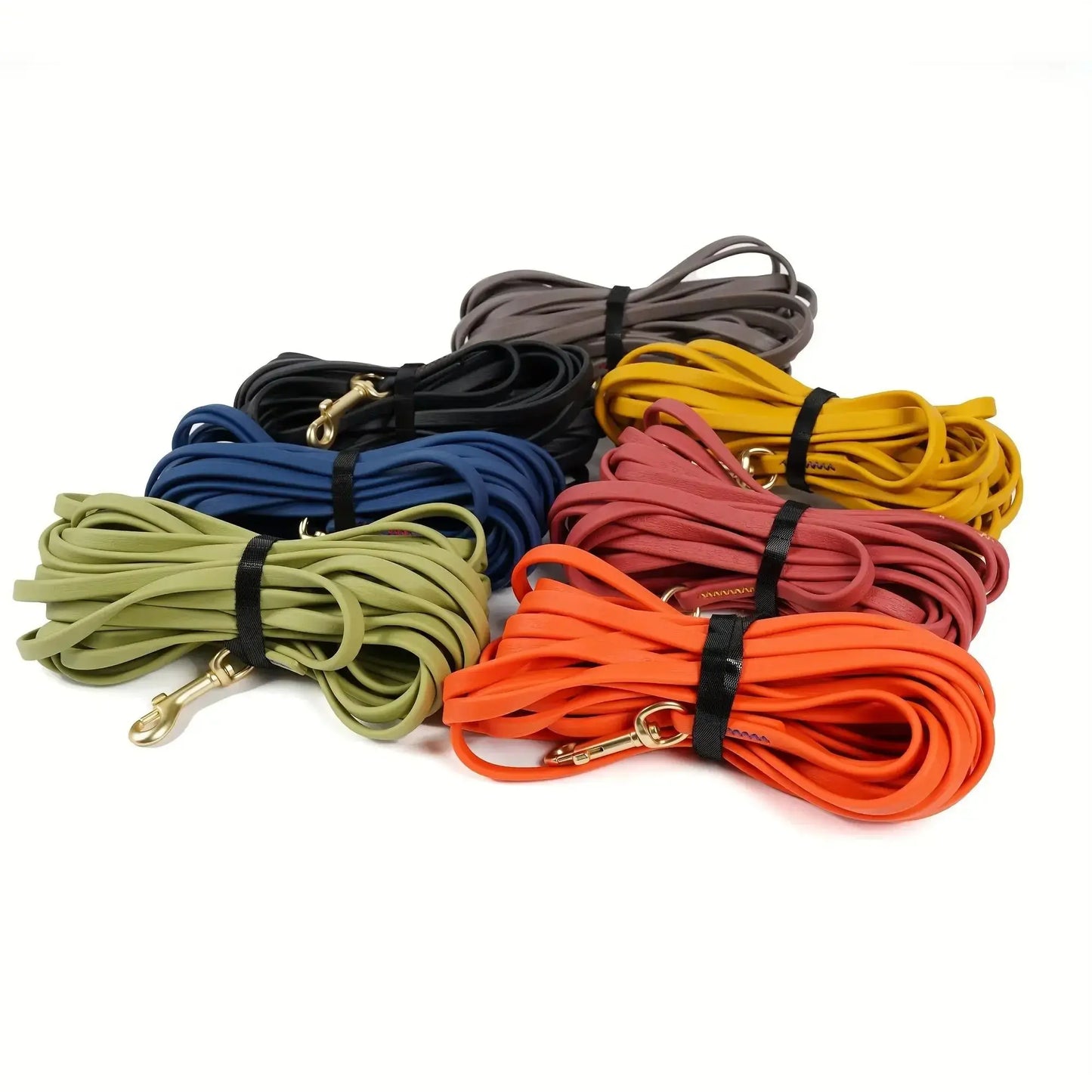 1.5‑9M PVC Coated Dog Tracking Leash 1cm Width 4mm Thickness Waterproof Long Training Lead Brass Hook for Small Medium Dogs