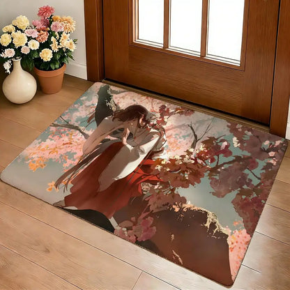 A-I-I-Inuyashas Floor Mat Cozy Flannel Soft Thick Non-Slip Mat For Living Room Bedroom Kitchen Decor Rugs