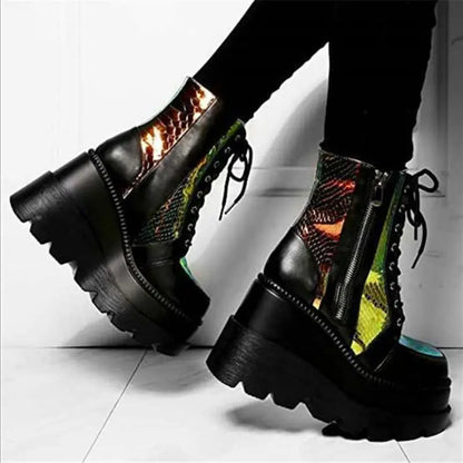 Fashion Thick Soled Woman Boots 2025 Autumn New Breathable Women's Shoes Comfort Anti Slip Women's Ankle Boots Zapatos De Mujer