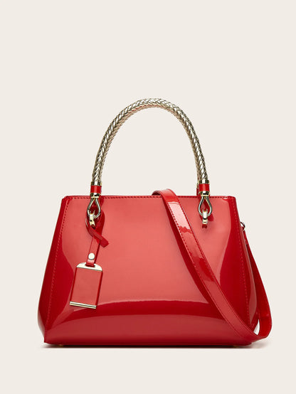 Faux Leather Handbags for Woman 2026 Luxury Bags Designers Evening Party Handbag Ladies Bag Wine Rose Red Navy Pink Beige Black