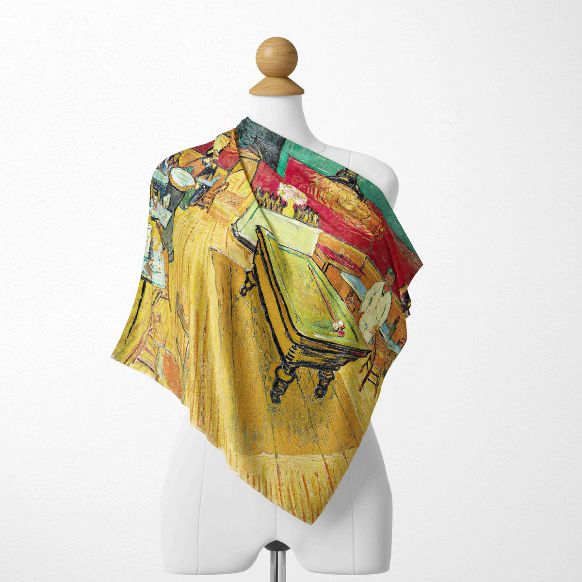 70CM*70CM Van Gogh Oil Painting Fashion Scarves for Women Print Silk Satin Hijab Scarf Female Luxury Brand Square Shawl Scarfs