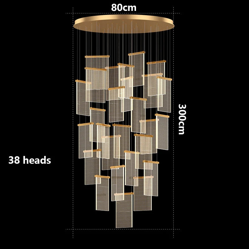 Modern home decor led lights pendant light lamps forstaircase Chandeliers for living room hanging light indoor lighting