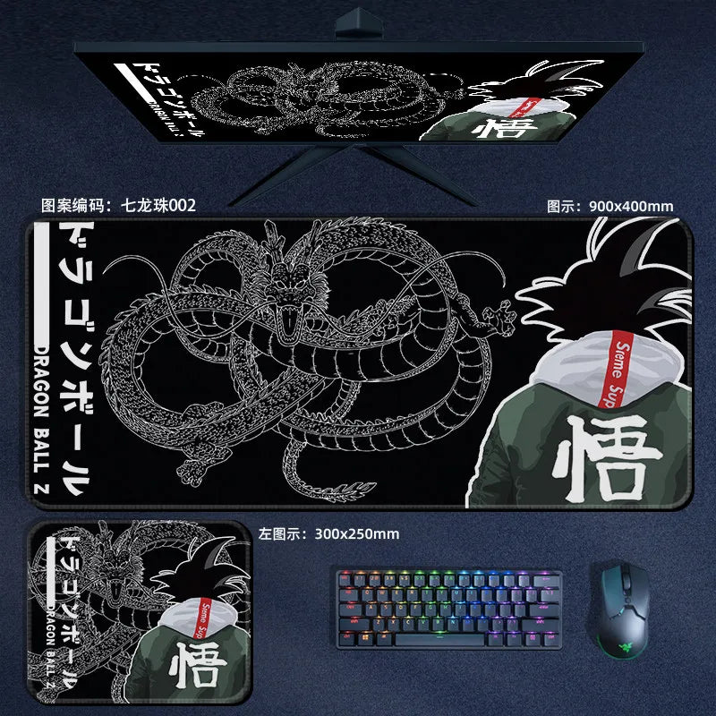 High Quality Print Dragon Ball Leather Mouse Pad Oversized Japanese Anime Nostalgic Son Goku Desk Mat Keyboard Pad Notebook Pad