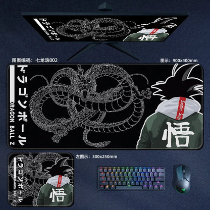 High Quality Print Dragon Ball Leather Mouse Pad Oversized Japanese Anime Nostalgic Son Goku Desk Mat Keyboard Pad Notebook Pad