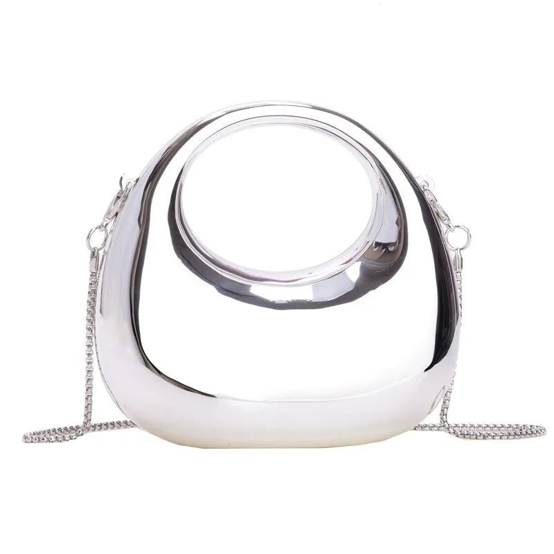 Luxury Designer Evening Clutch Clear Acrylic Women Handbags Fashion Shoulder Bag Half Moon Wedding Purses Party Tote Ladies