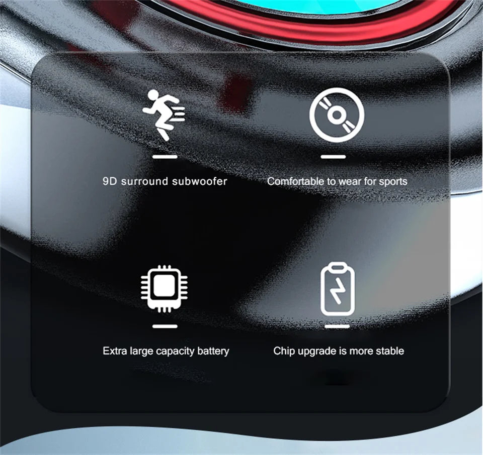 EARDECO Original Bluetooth Headphone 5.1 Earphones Neckband Wireless Headphones HIFI Sound Magnetic Headset Sports Bass Stereo