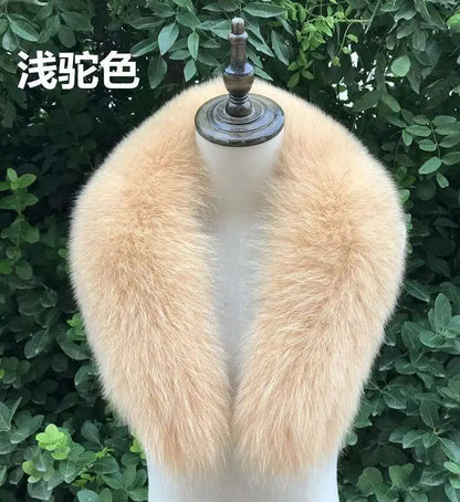 Real Fox Fur Collar for Women Coat Jacket Female Wraps Winter Warm Fur Scarf Extra Large Size Neck Warmer Fur Shawls Scarves