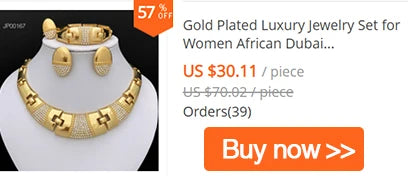 GZJPEI Shiny White Zircon Jewelry Set For Women Italy Nigeria Wedding Jewellery 18K Gold Plated Mother's Day Gift On Sale ﻿