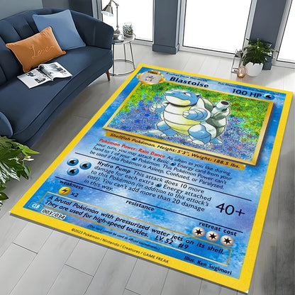 Japanese Anime Pokemon Card Area Carpet for Living Room Home Decor Sofa Table Kids Rug Non-slip Chair Lounge Floor Mat Potdemiel
