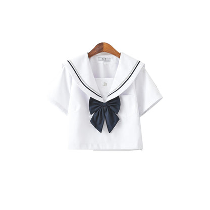 JK Uniform Full Set Basic Spring Shore Gold Two Long-sleeved Japanese Soft Girl Student College Style Sailor Suit