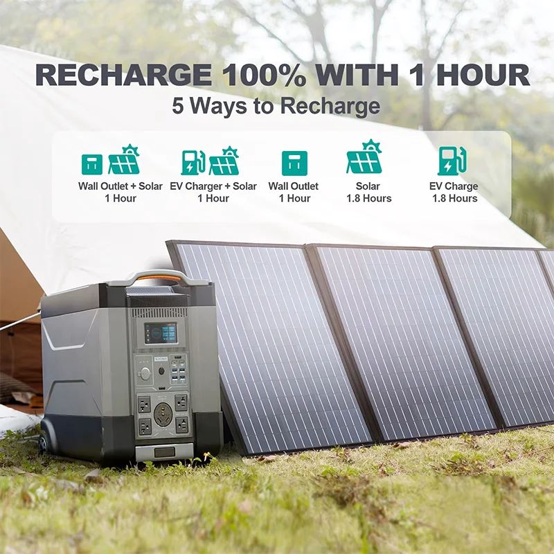 4000W 3456Wh LiFePO4 Portable Power Station UPS Solar Generator MPPT