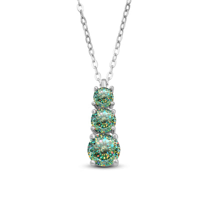1.8CT D Color Moissanite Gourd Pendant Mama Dainty Necklace Classic 925 Sterling Silver Women's Necklace Fine Jewelry For Party