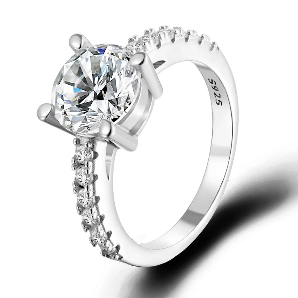 BLUEENCH D VVS1 Moissanite Rings for women Sparkling Diamond Bridal Sets with GRA s925 Sterling Sliver Plated 18k Eternity Band