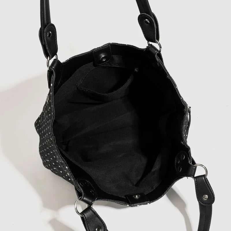 Fashionable Vintage Messenger Bags New Polka Dot Handbag Korean-style Large-capacity Tote Bags Versatile Comfortable Casual Bags