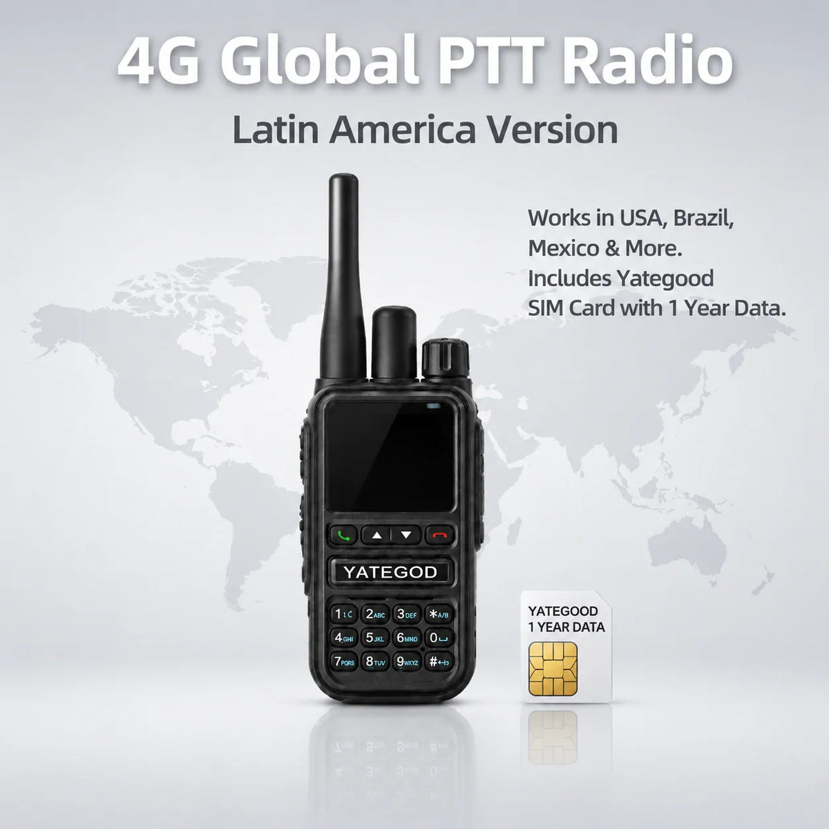 GM10 POC 4G Network GPS 100KM Dual-Mode Walkie-Talkie Global Intercom 5000KM Radio